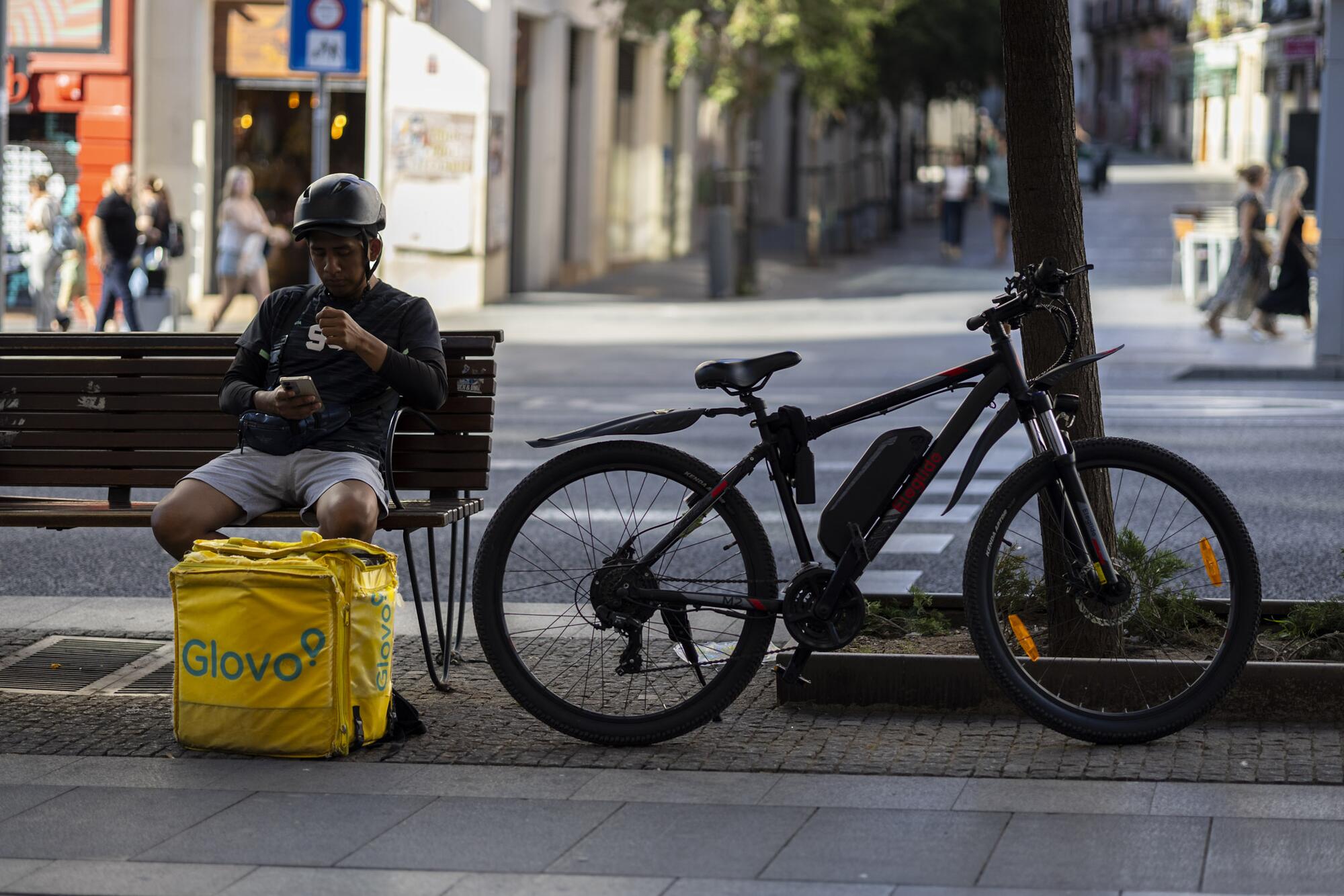 Rider de Glovo Gran Vía
